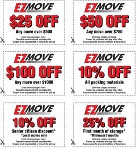 E-Z Move Tucson Moving Coupons.
